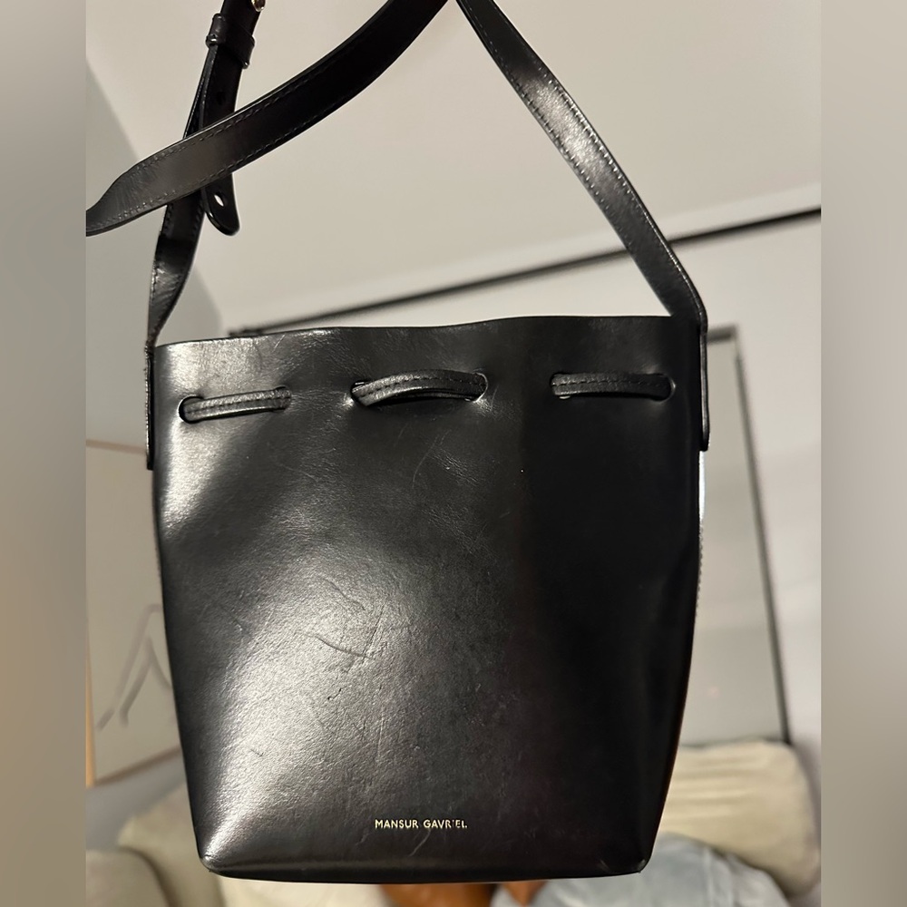 Mansur Gavriel Black Hobo crossbody Bag